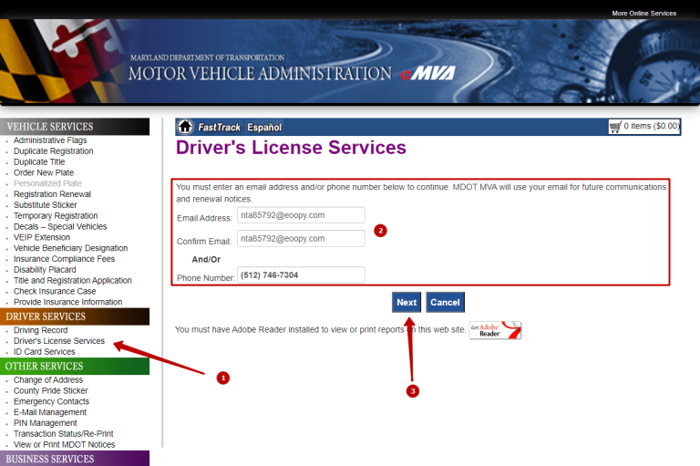 ¿Cómo se reemplaza una licencia de conducir perdida en Maryland?